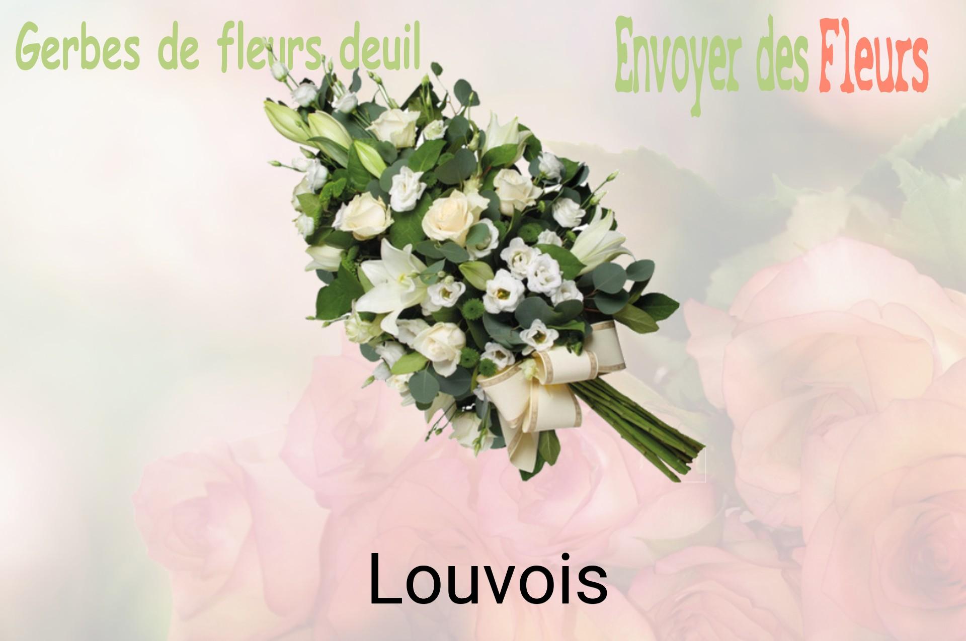 Gerbe de fleurs de deuil livrée à Louvois